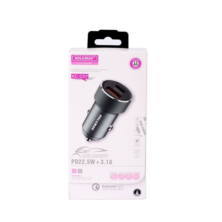 شارژر فندکی 22 وات کلومن مدل KC-C07