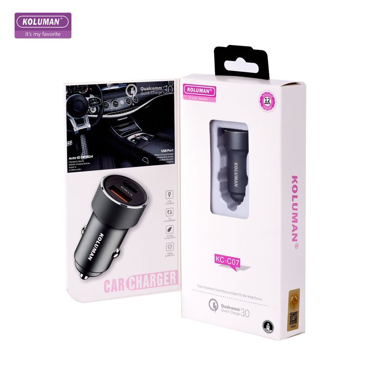 شارژر فندکی 22 وات کلومن مدل KC-C07