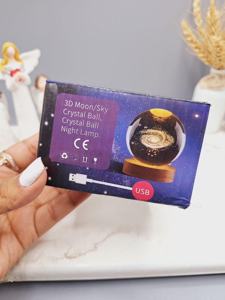 چراغ خواب گوی کریستالی طرح فضانورد